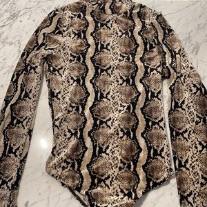 Snake printed bodysuit